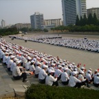 the students are waiting for the morningtraining for the big parade to celebrate the national days 10-17. oct 2