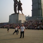 the students are waiting for the morningtraining for the big parade to celebrate the national days 10-17. oct 3