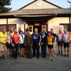 the BikeForPeace group with the NK Officer showing us around