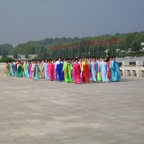 Korean Women on the way to the KIS memorial in thair traditional costumes...