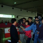 TVstations all over the North Koreans after landing in Beijing, because of the Neuclear Test the day before