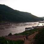 Views from the room at evening halfway from Luang Pradang to border of Thailand